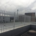 White Garrison Security Fencing and Gate