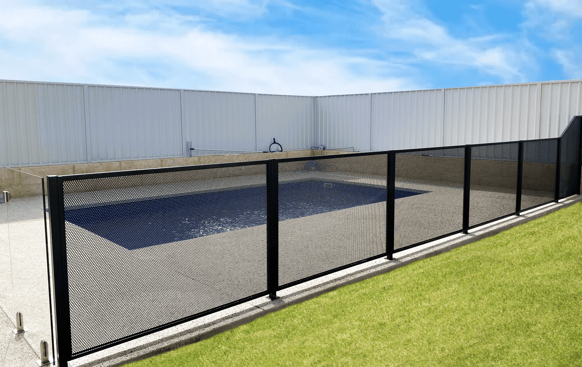 Perforated Pool Fencing Perth Perf Pool Fencing Perf Pool Fence 