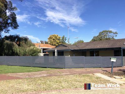 Powder Coated Aluminium Slat Fencing Installation in Perth, WA