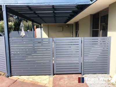 Aluminium Slat Fence and Gate Installation in Hamersley, WA