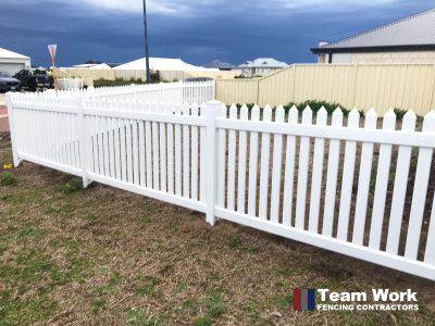 Modern PVC Straight Picket Fencing Installation in Dawesville, WA