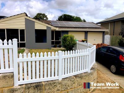 PVC White Picket Fence Alternative to Hardwood Perth WA