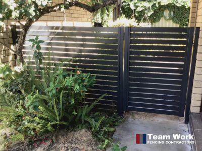 Slat Fence Gray
