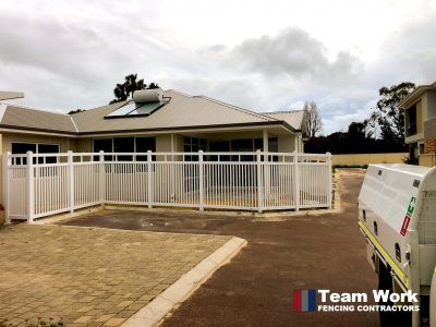 White PVC Picket Fencing Perth - Hampton Style