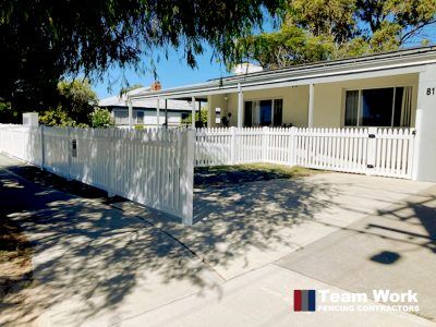 Traditional White PVC Picket Fencing Perth