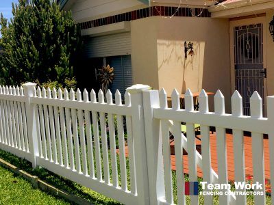 White PVC Faux Wood Fencing Perth WA