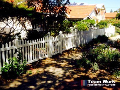 White PVC Picket Fencing Perth WA