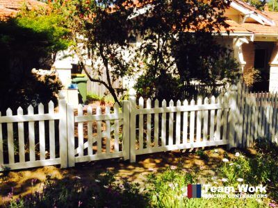 White PVC Picket Fencing Perth WA